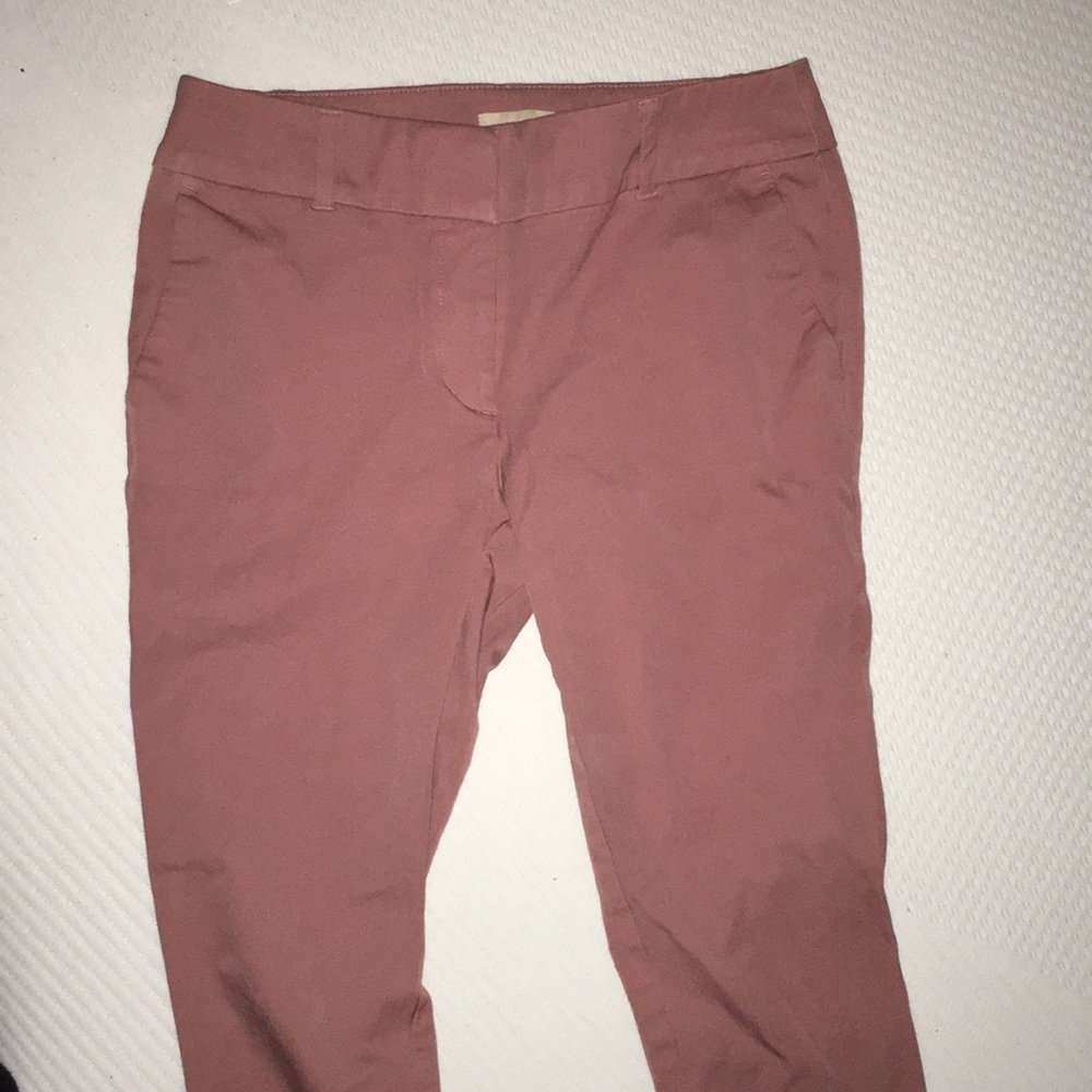 Pink Loft skinny ankle pants